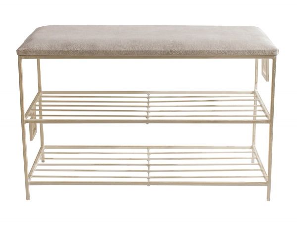 Банкетка Метал Арт Меандр молочный 