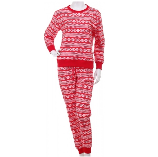 Костюм домашній жіночий La Nuit Home Red Ornament р. XS червоний із білим 