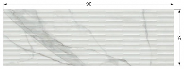 Плитка Cifre Цезар Блінк Вайт мат 30x90 