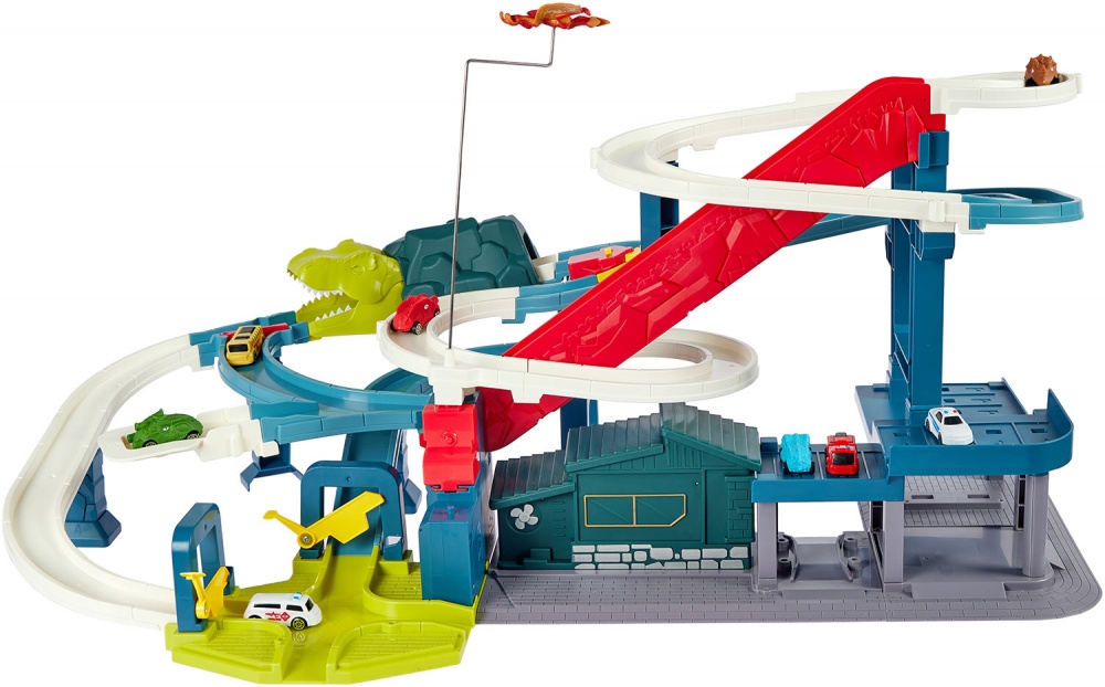 Ігровий набір ZIPP Toys Dino автотрек-вулкан електричний (8 машинок) 532.01.29