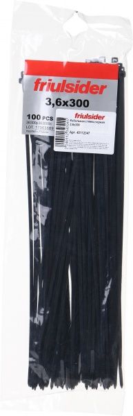 Стяжка кабельная Другое 3,6x300 мм 100 шт. черный 