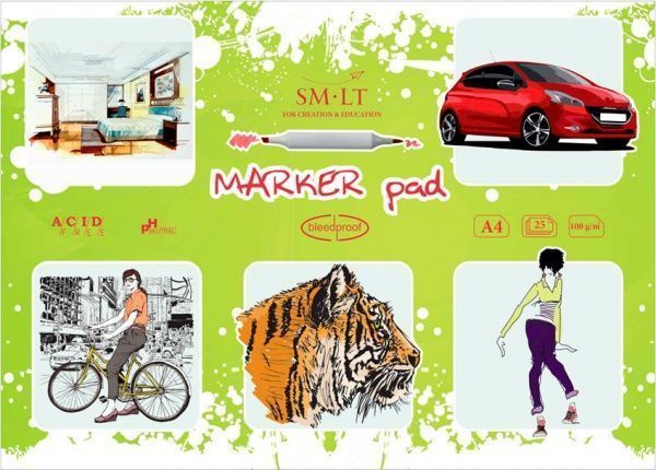 Склейка для маркеров A4 21х29,7 см 100 г/м² 25 листов Smiltainis