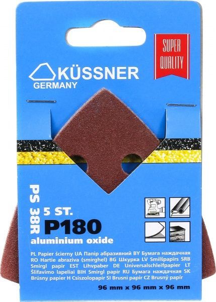 Наждачная бумага дельташлифовальная на липучке Hardy 1034-381118 5 шт.