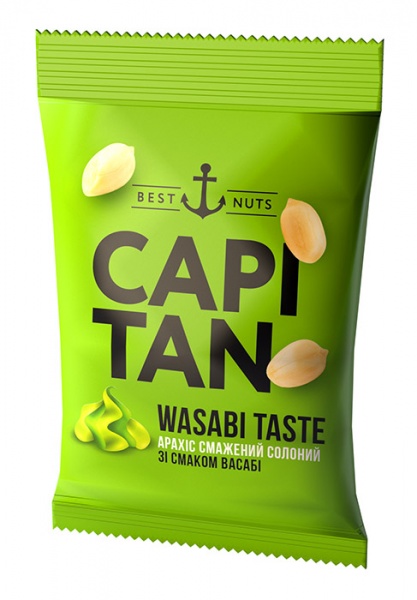 Арахис CAPITAN жареный соленый со вкусом васаби 70 г