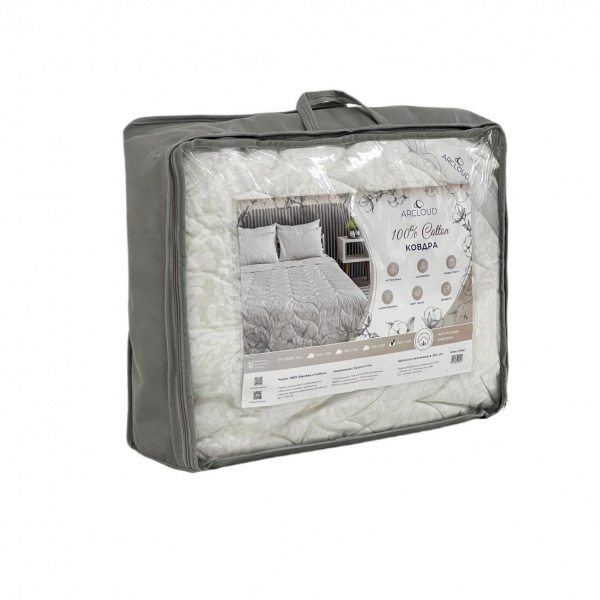 Ковдра бавовняна Cotton 155x215 см ARCLOUD білий