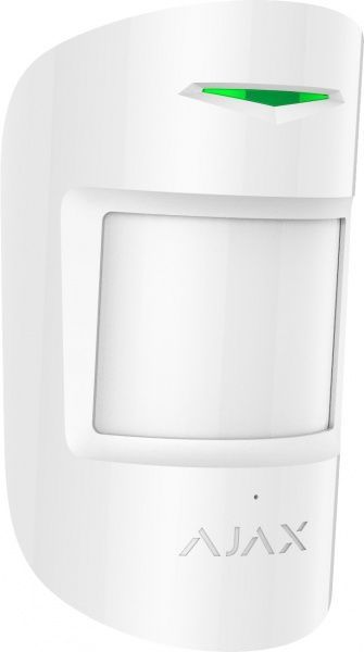 Беспроводной датчик движения и разбития стекла Ajax CombiProtect white