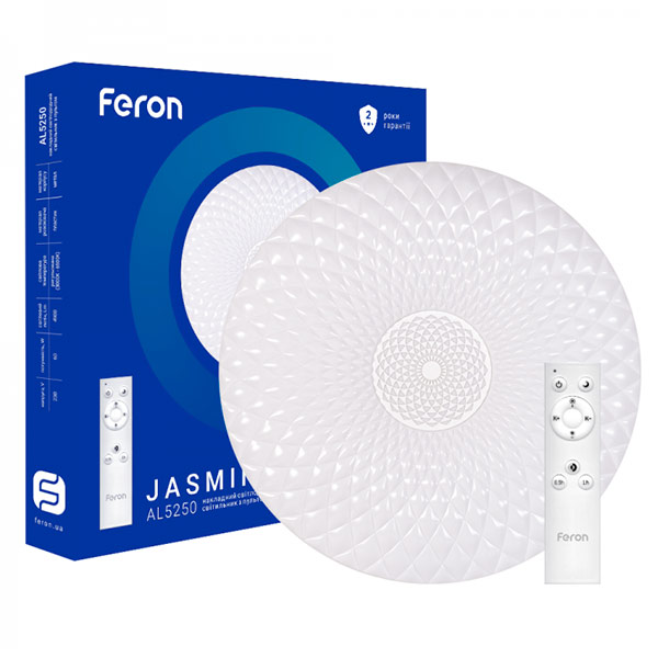 Світильник світлодіодний Feron AL5250 Jasmin з пультом д/у 60 Вт білий 3000-6500 К 