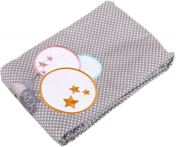 Комплект постільної білизни Papaella Горошок сірий із білим