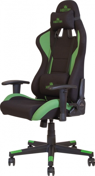 Кресло Nowy Styl HEXTER ML R1D TILT PL70 FAB/01 BLACK/GREEN FR черный/зеленый 