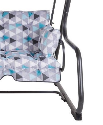 Гойдалка з навісом Patio Ravenna геометричний принт 209х171х132 см 