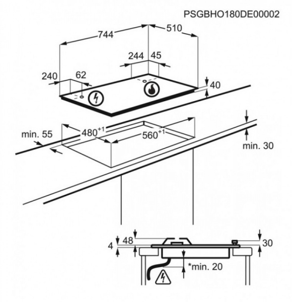 Варочная поверхность Electrolux GPE373MX