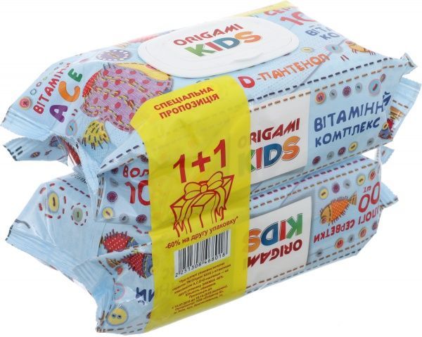Влажные салфетки детские Origami Kids 200 шт. 