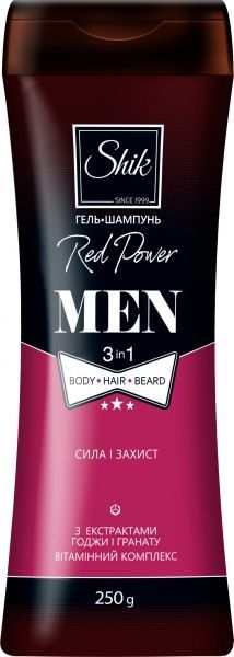 Гель-шампунь Шик Men Red Power 3 в 1 250 мл