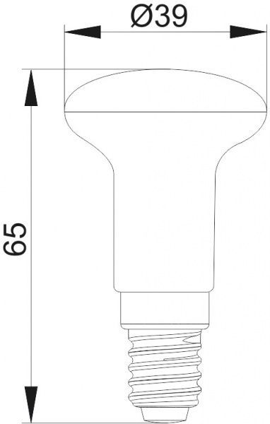 Лампа світлодіодна IEK ECO 3 Вт R39 матова E14 220 В 4000 К 