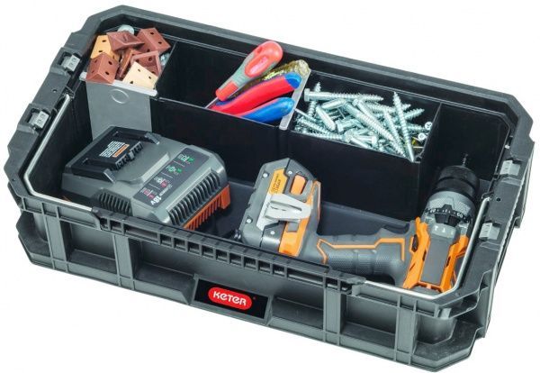 Скриня для інструментів Keter PRO на колесах з органайзером Connect Cart 564 х 373 х 550 239996 