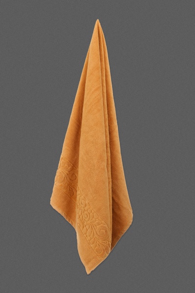 Набір рушників махрових Квіткова вуаль 2 шт гірчичний BILTEX 