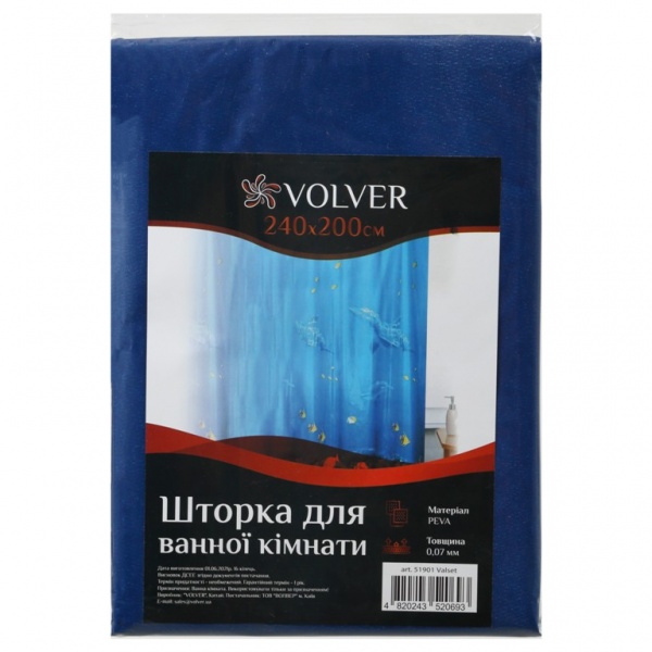 Шторка для ванны VOLVER Valset 240x200 см 51901