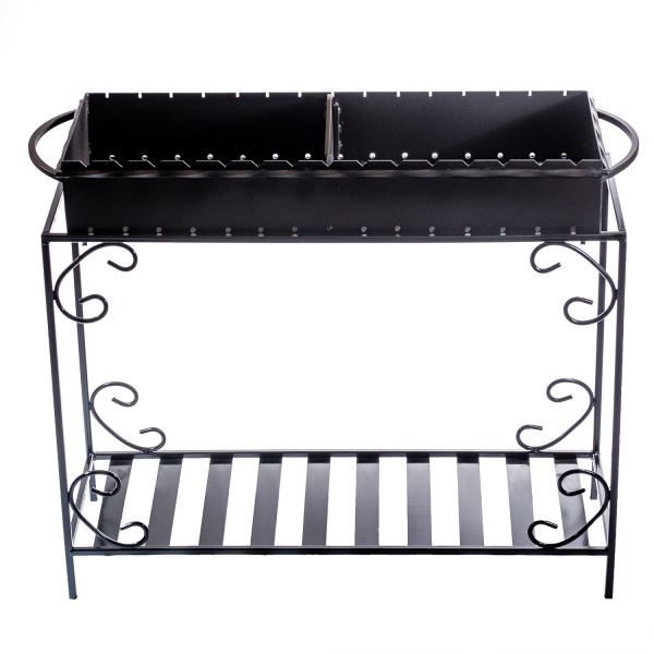 Мангал Metalzavod M15-4D на 15 шампуров 4 мм на дровнице