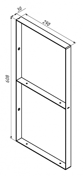 Кронштейн для полок Valore Прямоугольник двойной Loft SW-DR-28 белый