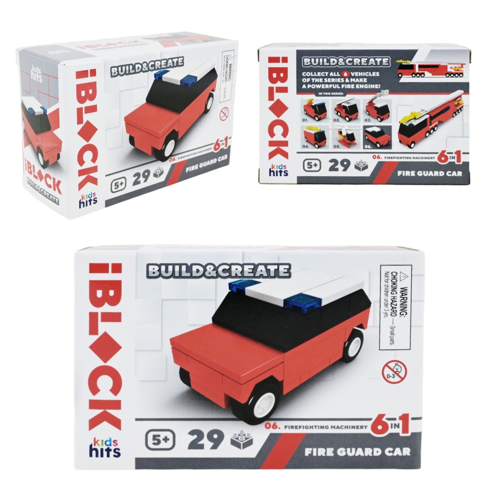 Игрушка-конструктор Iblock Kids hits JUNIOR Пожарная (в ассортименте) KH51/004
