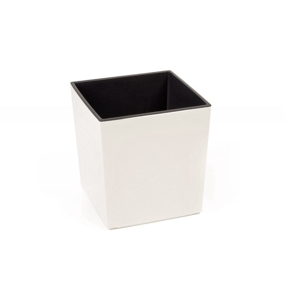 Вазон пластик JUKA квадратний кремовий 16,5 л Ламела (9745531)