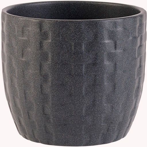 Кашпо керамическое Soendgen Kiruna Nature круглый черный (0109-0016-2207) 