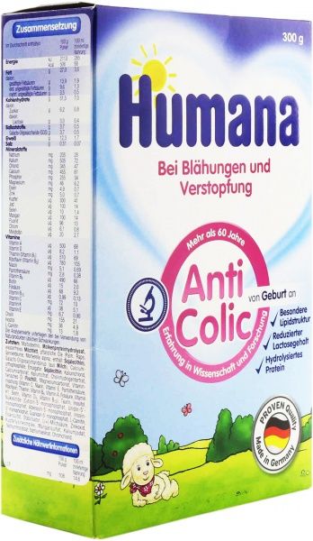 Сухая молочная смесь Humana АntiColic mit LC PUFA 300 г 4031244751973