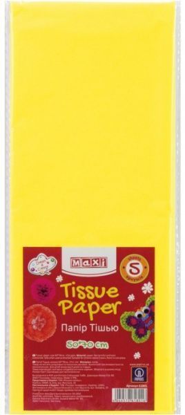 Бумага крафт 50x70 см желтый Maxi