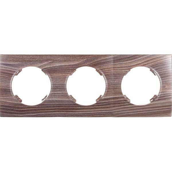 Рамка трехместная HausMark Bela горизонтальная вяз темный SNG-FRP.RD20G3-7/Elm-dark