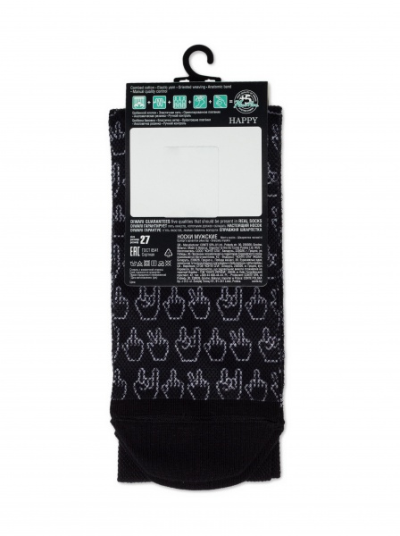Шкарпетки чоловічі DiWaRi HAPPY 20С-202СП р.27 чорний