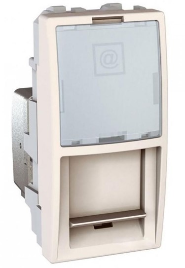 Розетка компьютерная Unica слоновая кость MGU3.411.25