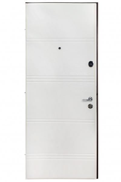 Дверь входная Revolut Doors В-413 модель 163 венге горизонт темный / дуб пломбир горизонт 2040x940 мм правая