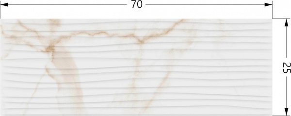 Плитка EcoCeramic ESSENTIAL GOLD RLV 25х70 