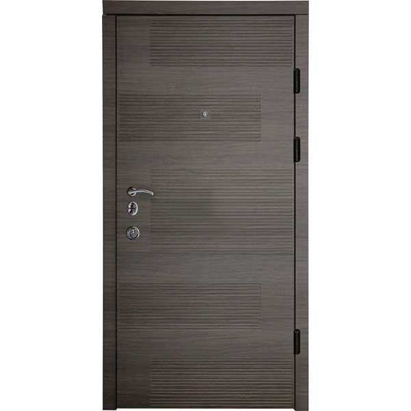 Дверь входная Minika Горизонт 2050x860 венге серый правые