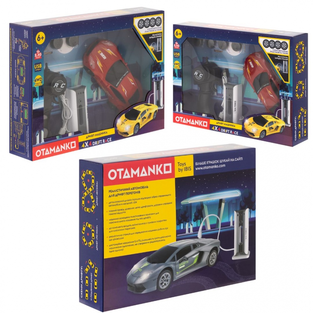 Автомобиль на радиоуправлении OTAMANKO Дрифт-машинка 4x4 Drift Race красный 1:24 532.02.42