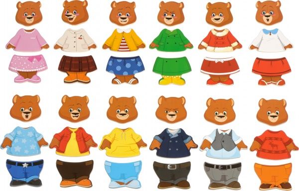 Набір Іграшки з дерева Два ведмеді