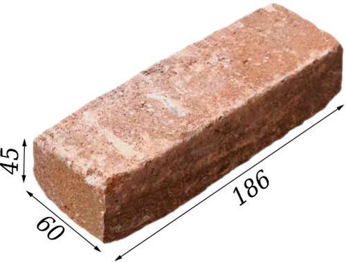 Тротуарна плитка Золотой Мандарин Барселона антік 186 x 60 x 45 мм. персикова