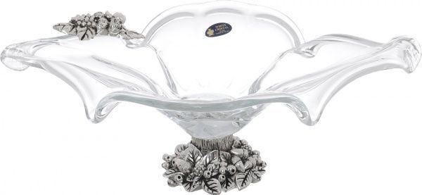 Фруктовница Silvia с керамическим декором White cristal