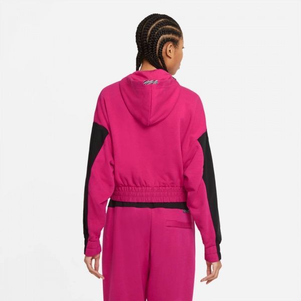 Джемпер Nike W NSW ICN CLSH HOODIE QZ MIX CZ8164-615 р. XS малиновый