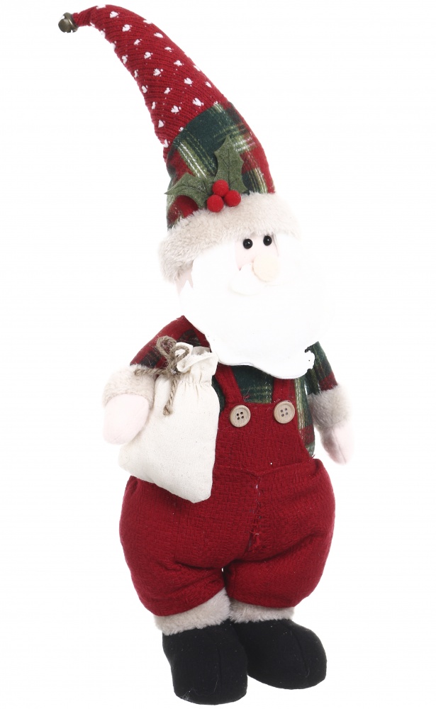 Декорація новорічна текстильна Святкові персонажі 20x64см червоно-зелений 3 асортимента AZ225070ABC