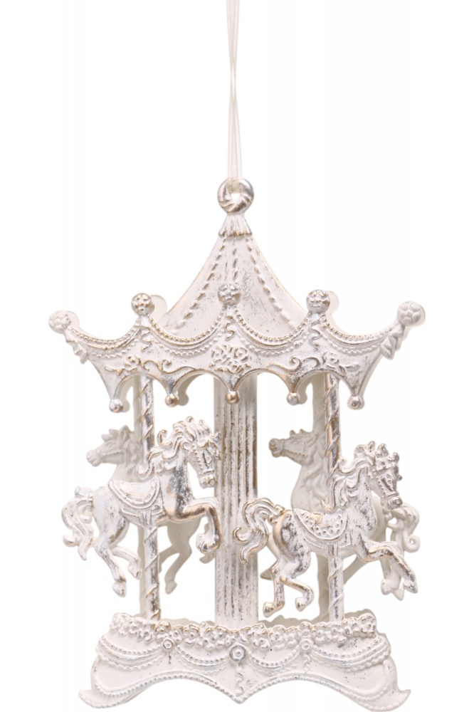 Подвеска пластиковая карусель ретро 15 см кремовый F18540140