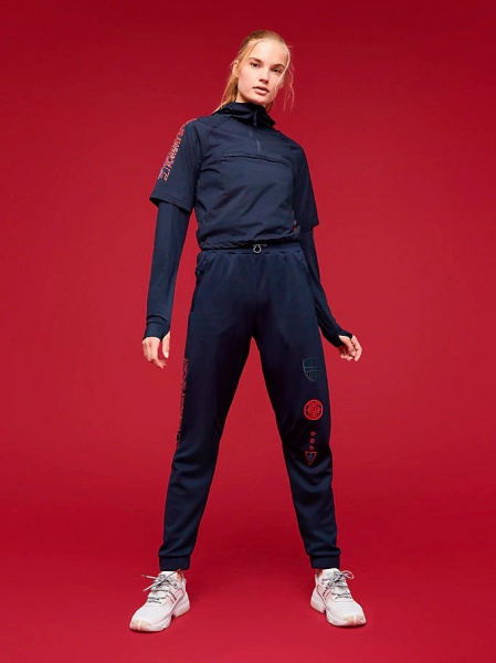 Брюки Tommy Hilfiger DOUBLE KNIT PANT S10S100371406 р. S темно-синий