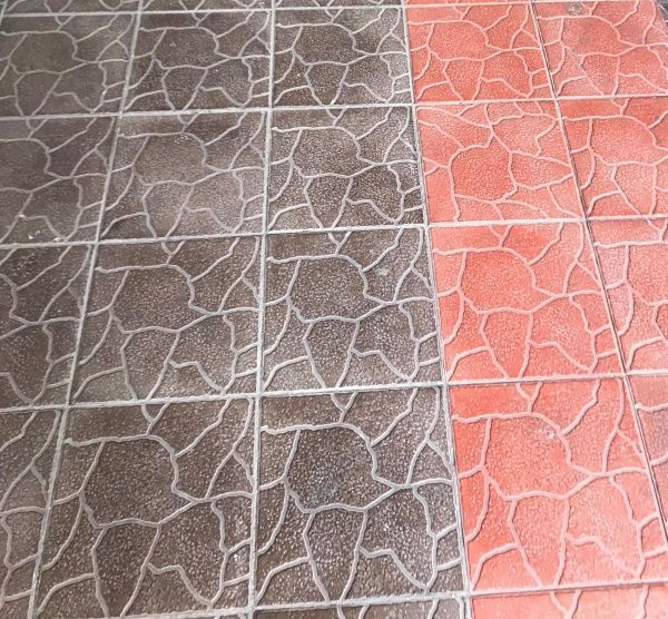 Тротуарная плитка 300x300x30 цветная облачко коричневая