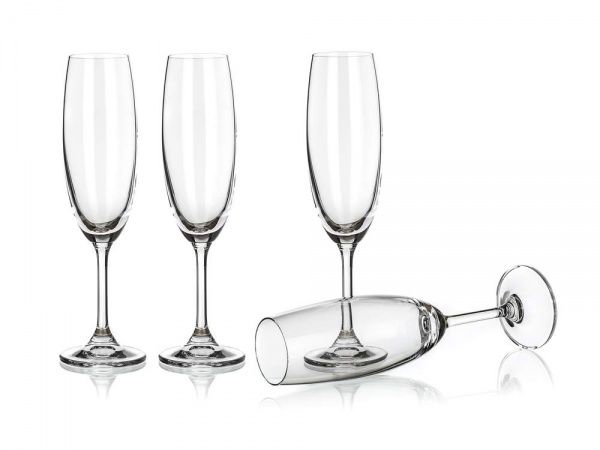 Набор бокалов для шампанского Leona 210 мл 4 шт. Maison Forine 