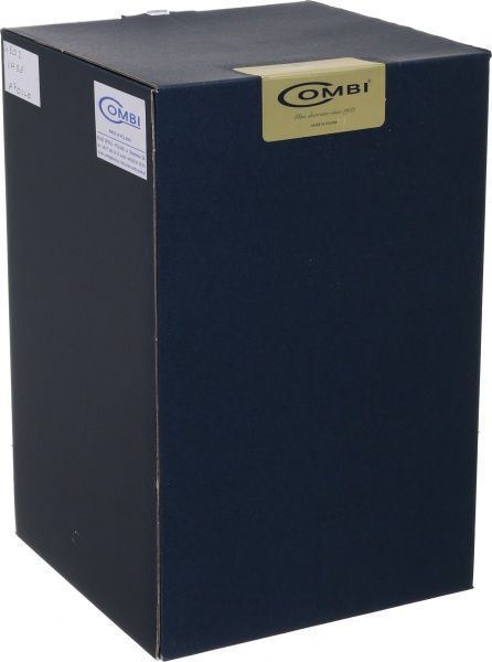 Ваза стеклянная прозрачная с золотом 21х35,5 см Combi