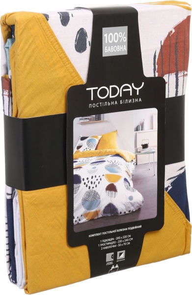 Комплект постільної білизни Lorient 2.0 сірий із коричневим Today 