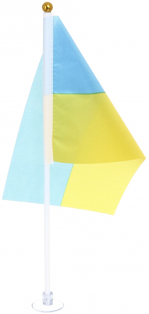 Прапорець України з присоскою 14х21(см)