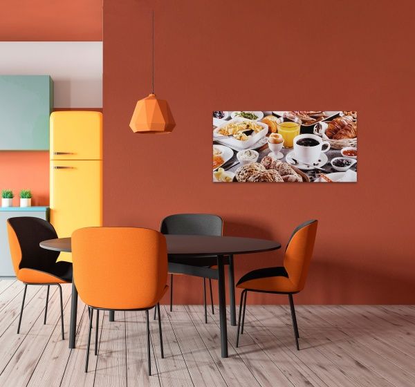 Репродукция Еда и напитки. Завтрак 96x48 см 
