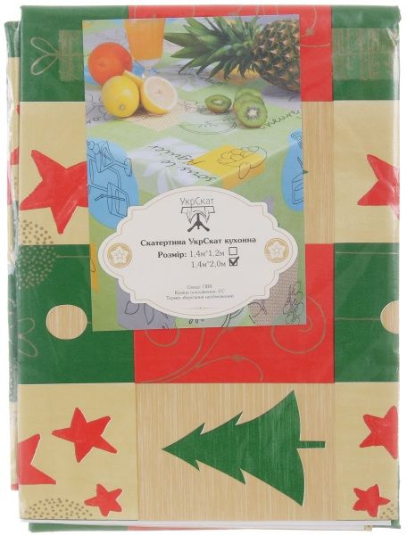 Скатерть Новогодняя Стандарт 120x140 см разноцветный 