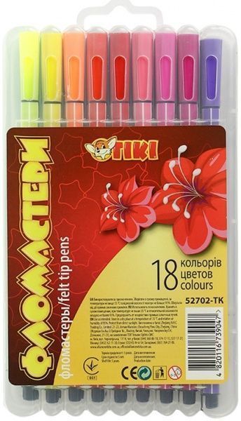 Фломастеры  52702-ТК 18 шт. Тікі
